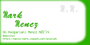 mark mencz business card